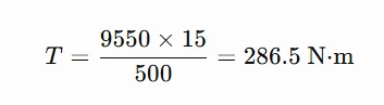 Substitution calculation formula for torque of rotating machinery