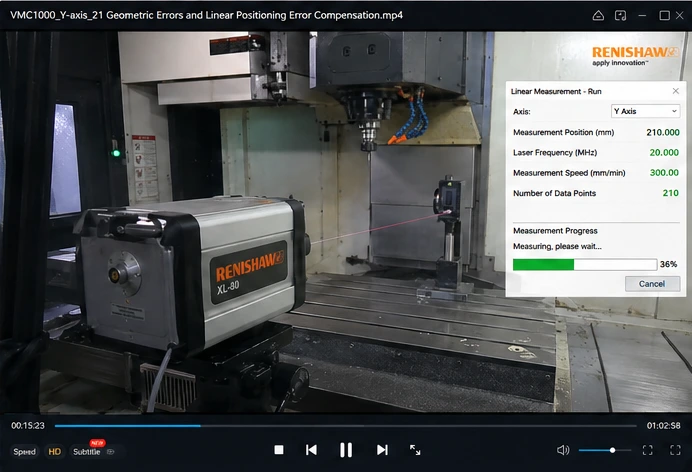 Laser Interferometer Full-Travel Accuracy Compensation